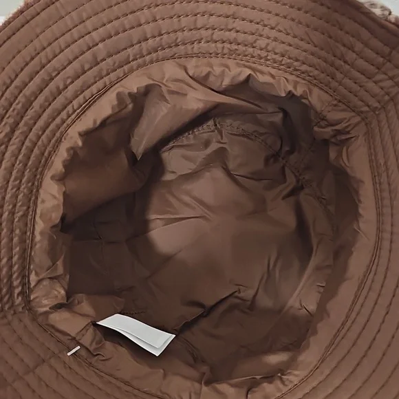 New Melrose & Market Plaid Eyelash Bucket Hat Rust Combo One Size - Picture 8 of 13